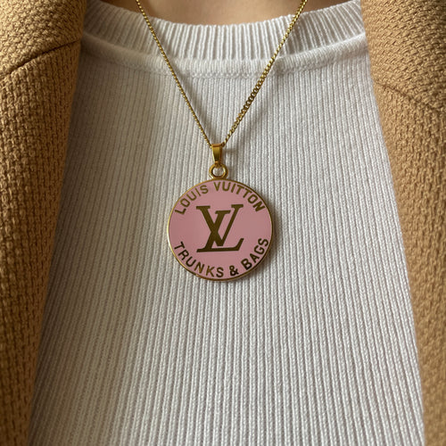 Authentic Louis Vuitton Flower Silver Charm- Reworked Necklace